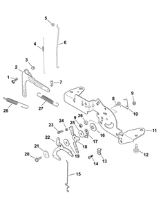 Sv820 Engine Controls Diagram and Parts List for Z-FORCE50 17AF3AGP-17AF3AGP010 Cub Cadet Lawn Tractor